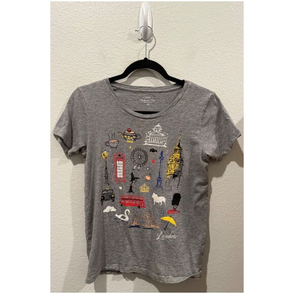 J.CREW London Destination Collector Grey Tee - Picture 2 of 5